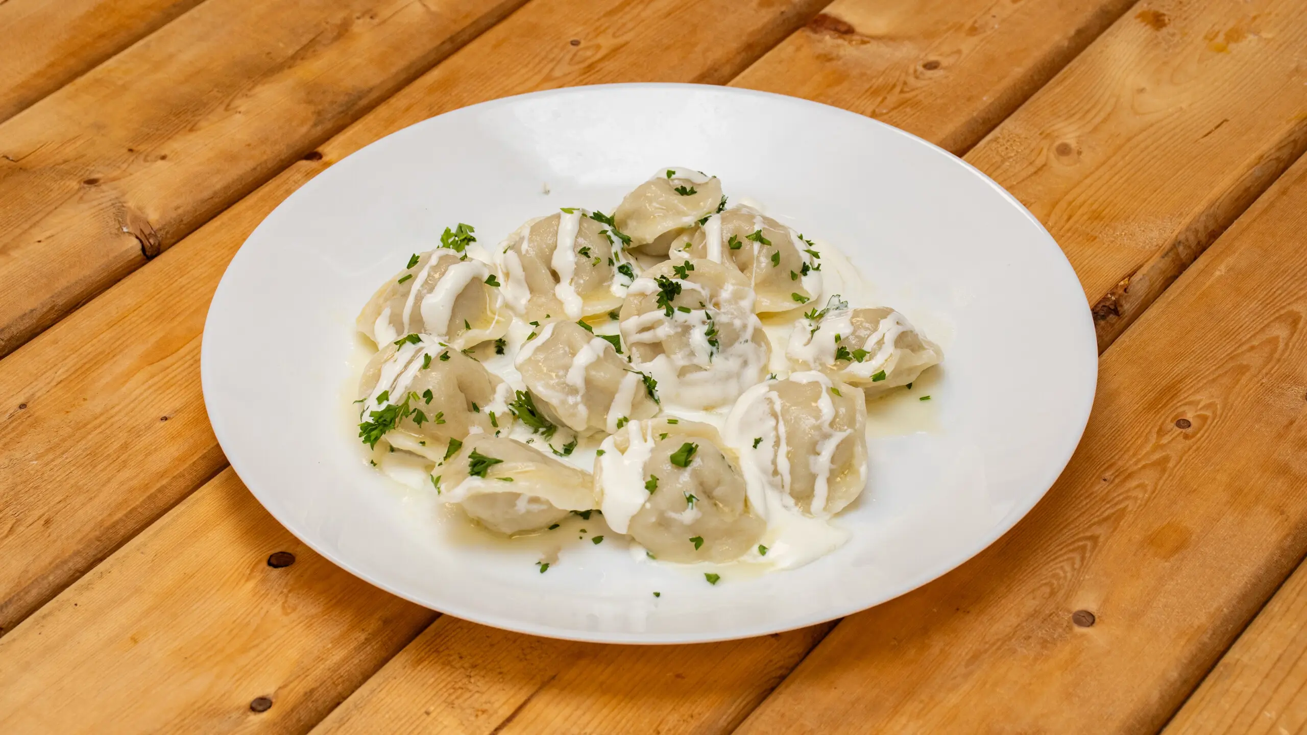 Rind- und Schweinefleisch-Dumplings