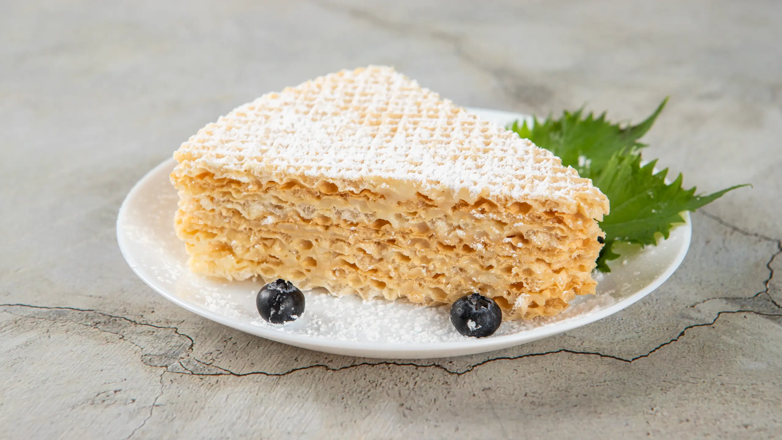 Waffelkuchen mit Kondensmilch